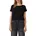 Fließendes Jersey-Shirt Schwarz S