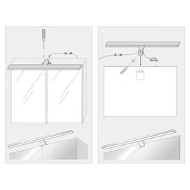 sebson Spiegelleuchte 15 W 1100 lm 4000 K Neutralweiß 80 cm