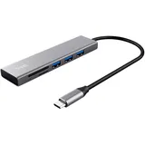 Trust Halyx Schneller USB-C-Hub und Kartenlesegerät, USB 3.2 Gen 1, SD- und Mikro-SD-Kartenlesegerät 104 Mbit/s, (Mikro) SD, SDHC und SDXC bis zu 2 TB, PC, MacBook, Chromebook, Laptop