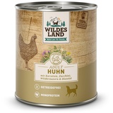 Wildes Land Classic Adult Huhn mit Karotten, Zucchini, Wildkräuter und Distelöl 6 x 800 g