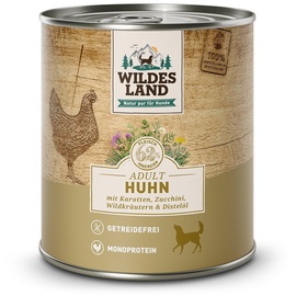 Wildes Land Classic Adult Huhn mit Karotten, Zucchini, Wildkräuter und Distelöl 6 x 800 g