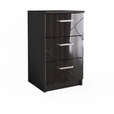 Vicco Nachttisch Irma Schwarz Hochglanz