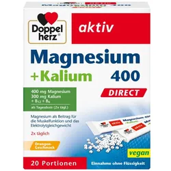 Doppelherz aktiv Magnesium 400 + Kalium 20 St Pellets
