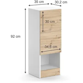 Vicco Midischrank Alf 35 x 92 x 30,2 cm Weiß