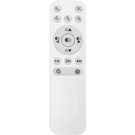 Nowa Deckenventilator Deckenleuchte Wohnzimmerleuchte Esszimmerlampe Raumlüfter Kühler, Kunststoff Textil weiß natur, Fernbedienung dimmbar CCT 3-Stufen, 1x LED 30W 2200Lm 3000-6500K, D 47 cm