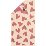 CAWÖ Heart Beats Duschtuch 70 x 140 cm rosa