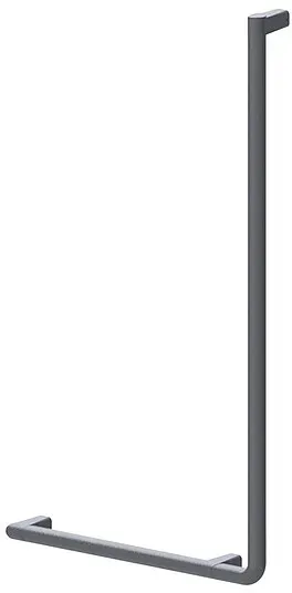 Winkelgriff Normbau Serie Cavere aus Aluminium, 90°, Anthrazit-Metallic, rechts, 950 x 500 mm - 7464032095