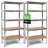 Ondis24 Steckregal Metall 90 x 40 x 180 cm grau/silberfarben 5 Fachböden