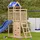 vidaXL Spielturm Braun 110,5 x 52,5 x 215 cm Massives Kiefernholz