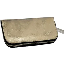 Canal Reißverschluss-Etui Leder unbestückt Gold