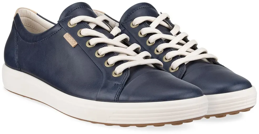 ECCO Sneaker Soft 7 (Nubukleder) marineblau/weiss Damen