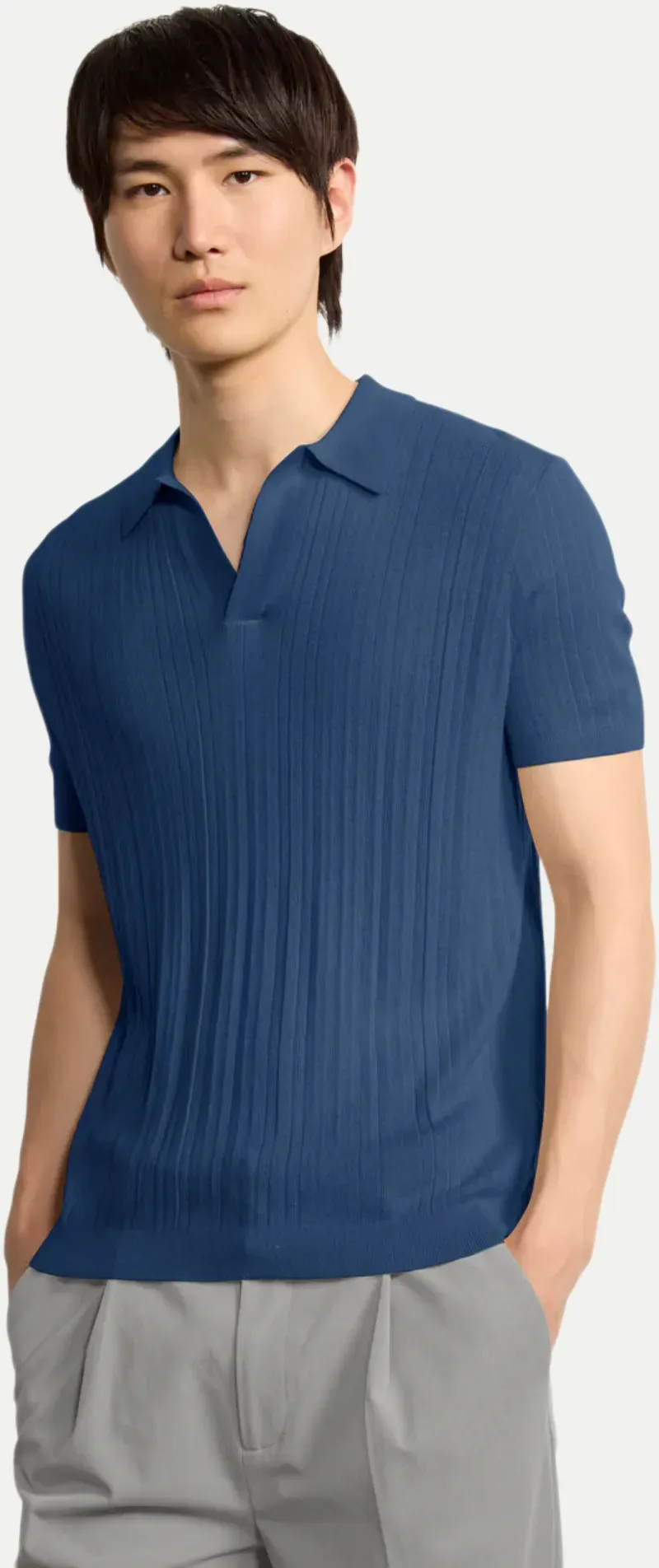 Strickpolo Bortiso Blau L