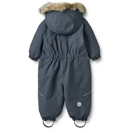 Wheat Schneeoverall WHEAT "Snowsuit Nickie", Jungen, Gr. 86, N-Gr, bunt (graublau), Obermaterial: 100% Nylon, unifarben, normal, Overalls, wasserdicht, atmungsaktiv und leicht wattiert