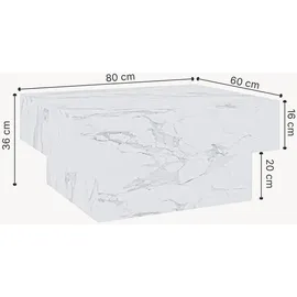 [en.casa] Lens Weiß MDF 80 x 60 x 36 cm