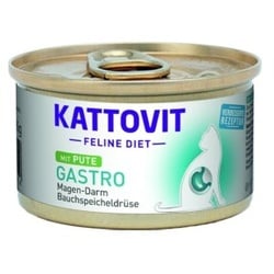 KATTOVIT Feline Diet Nassfutter Katze Gastro Adult Pute 12x85 g