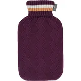 Fashy Wärmflasche mit Strickbezug, 2,0L, brugund