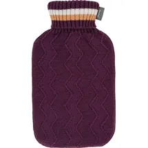Fashy Wärmflasche mit Strickbezug, 2,0L, brugund