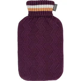 Fashy Wärmflasche mit Strickbezug, 2,0L, brugund