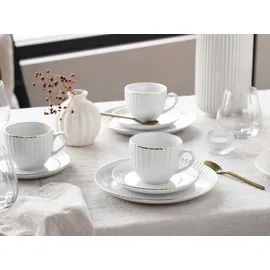 CreaTable Allegra Goldband Kaffeeservice 18-tlg. goldfarben