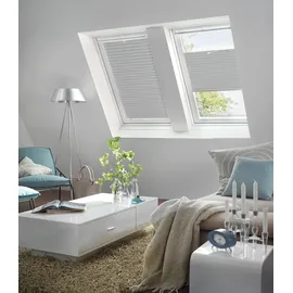GARDINIA Dachfenster Plissee 59,3 x 100 cm grau