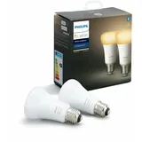 Philips Hue White Ambiance E27 LED Lampe 2-er Pack, dimmbar, alle Weißschattierungen, steuerbar via App, kompatibel mit Amazon Alexa (Echo, Echo Dot)