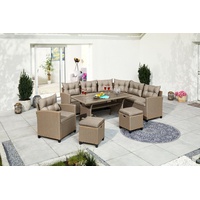 Konifera Gartenlounge-Set »Keros Premium«, Sitzmöbel-Sets beige (beige meliert) Gartenmöbel-Set