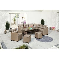 Konifera Gartenlounge-Set »Keros Premium«, Sitzmöbel-Sets beige (beige meliert) Gartenmöbel-Set