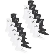 JACK & JONES Tennissocken Herren Schwarz Weiß One Size JACDIRECT TENNIS SOCK 20er Pack Weiß/Pack 3 One Size