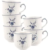 Villeroy & Boch Vieux Luxembourg Cappuccinotasse 0,24 l Weiß-Blau 6 St.