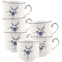 Villeroy & Boch Vieux Luxembourg Cappuccinotasse 0,24 l Weiß-Blau 6 St.