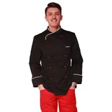 Kochjacke Küche Italien Italien Schwarz Italien Tricolore Restaurant Pizzeria - XXL