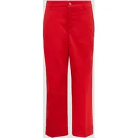 S.Oliver High-Rise-Culotte aus Baumwollstretch mit Bügelfalten rot 42