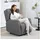Homcom Relaxsessel mit Liegefunktion Leinen 80 x 101 x 94 cm Dunkelgrau