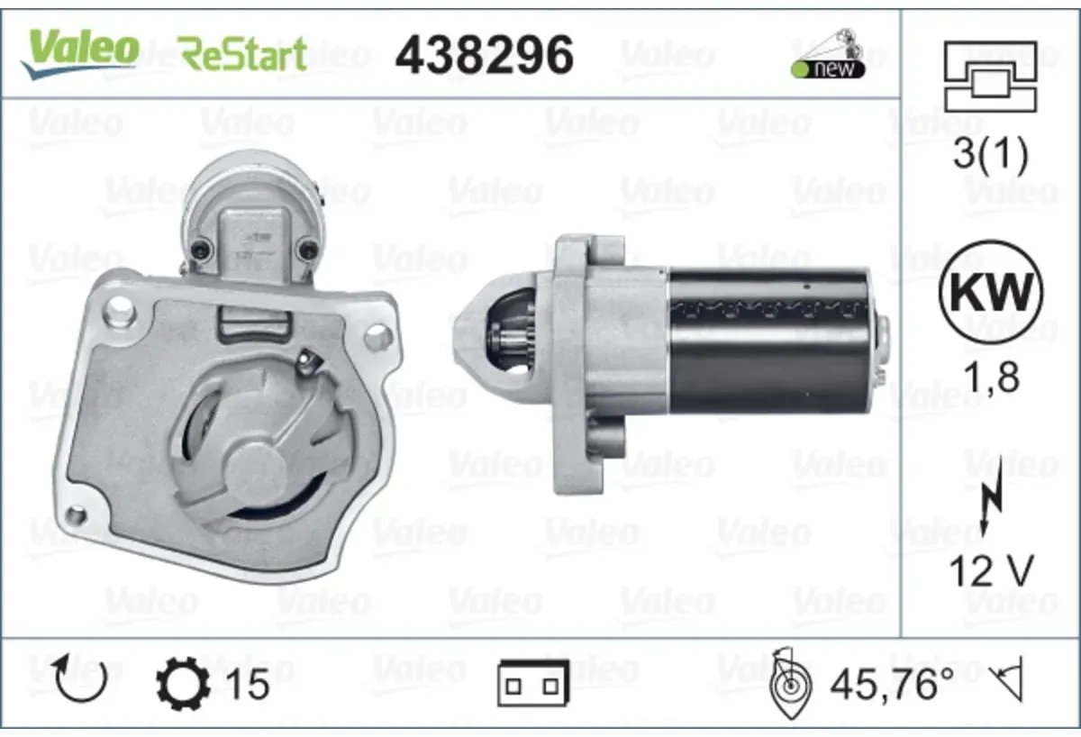 Starter VALEO ORIGINS NEW STOP&START VALEO 438296