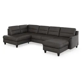 sit&more Wohnlandschaft SIT & MORE "Farö U-Form", grau (anthrazit), B:325cm H:90cm T:187cm, Sofas, Wohnlandschaft, inklusive Federkern, wahlweise mit Bettfunktion und Bettkasten