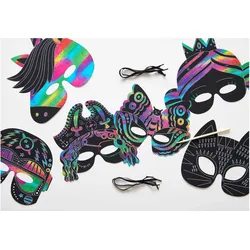 6 Kratzpapier Masken