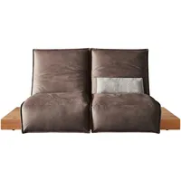 Koinor 2-Sitzer-Sofa, Braun, Nussbaum, Holz, Leder, Echtleder, Anilinleder, Nussbaum, massiv, 240x63x115 cm, Goldenes M, Made in Germany, Typenauswahl, Lederauswahl, Stoffauswahl, Hocker erhältlich, individuell planbar, Wohnzimmer, Sofas & Couches, Sofas, Ledersofas