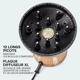 Bellissima Diffon Supreme, Heißluftdiffusor lockiges Haar, XL Diffuser 12 Effektiv & ArganOil, 2 Geschwindigkeiten, 3 Temperaturen, Ionisator, schonend trocknend