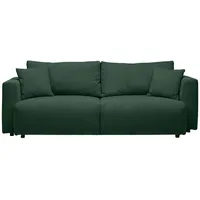 Carryhome Schlafsofa Dunkelgrün, - 250x92x105 cm,