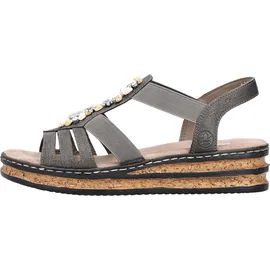 Rieker Keilsandaletten Damen Grau 36