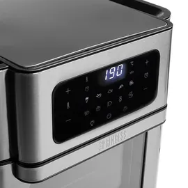 Princess Heißluftfritteuse Mini Backofen 10 l schwarz/silberfarben