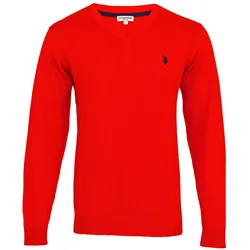 U.S. POLO Pullover V-Ausschnitt Pullover Sweater V-Neck Polo-Logo