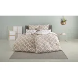 Home Affaire Alba Renforcé beige/weiß 135 x 200 cm + 40 x 80 cm