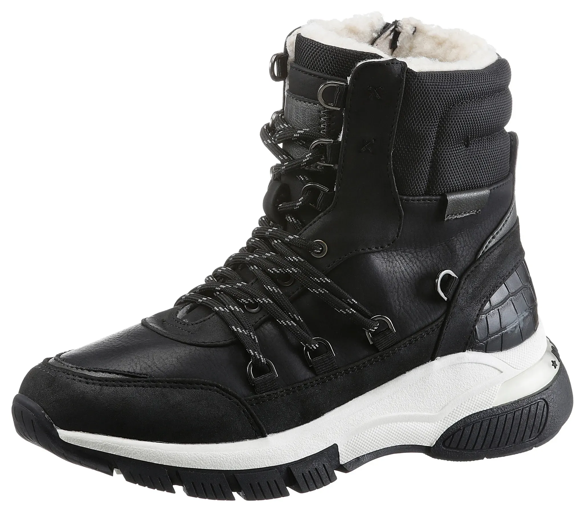 Winterboots, mit zweifarbiger Laufsohle, Gr. 38, schwarz, , 33220120-38