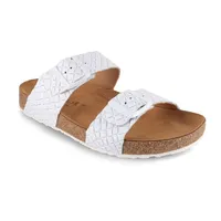 HAFLINGER Bio Andrea Leder Pantolette Sandale intreccio Weiß 40