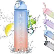 luxuskollektion Trinkflasche 1L mit Strohhalm und