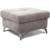 sit&more CAVADORE Polsterhocker Bali / Trendiger Sofahocker passend zum Ecksofa Bali / 72 x 46 x 72 / Beige-Grau