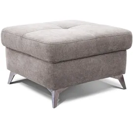 sit&more CAVADORE Polsterhocker Bali / Trendiger Sofahocker passend zum Ecksofa Bali / 72 x 46 x 72 / Beige-Grau