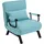 Woltu Schlafsessel 65 x 78 x 75 cm Blau mit Kissen