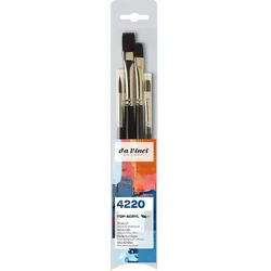 da Vinci Pinsel-Set Acryl- und Ölmalerei 4er